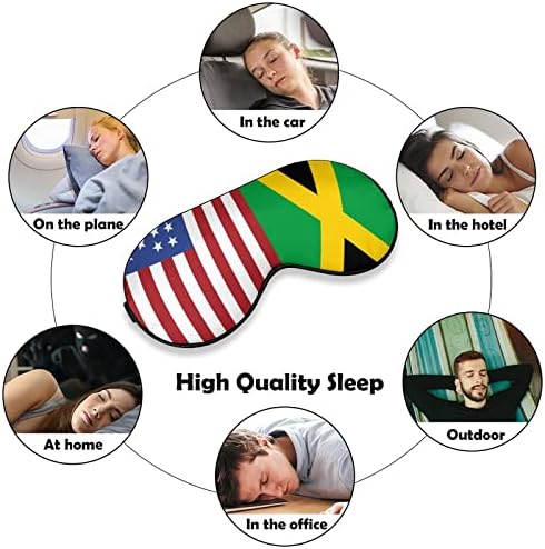 USA Fiag Jamaikai Zászló Vicces Aludni Szem Maszk Puha Kendőt Szem Fedél Állítható Pánt Este Eyeshade Férfiak Nők