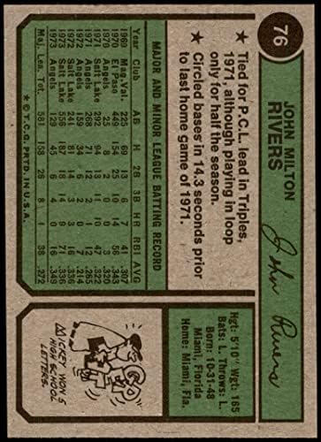 1974 Topps 76 Mickey Folyók Los Angeles Angels (Baseball Kártya) NM+ Angyalok
