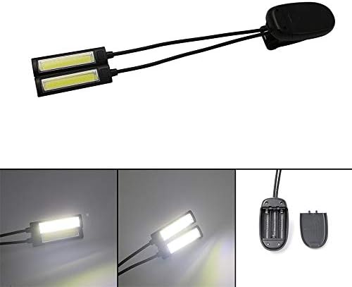 Toxz Mini Hordozható LED Dupla Karok Asztal asztali Lámpa Rugalmas Klip,Akkumulátor/USB Powered,az Olvasás, a Könyv Könnyű,Állítható