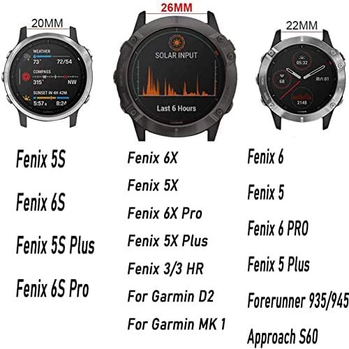 TIOYW 26 22MM Watchband Szíj, A Garmin Fenix 5 5X Plusz 3 3 HR Fenix 6X 6 6 S60 MK1 Nézni gyorskioldó Szilikon Easyfit karkötő