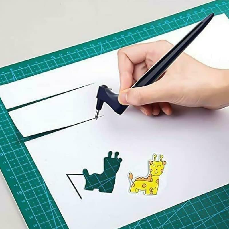 Kézi Kézműves Vágás Faragott Eszköz, 360 Fokban Elforgatható Kést A Scrapbooking Stencil Papír Vágás