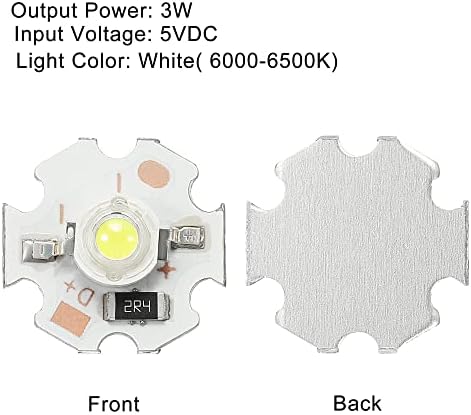 MECCANIXITY COB LED Chip Gyöngy 3W 280lm 6000-6500K 20mm 5VDC Energiatakarékos Izzó a Reflektorfényben Floodlight Csere Fehér 10db