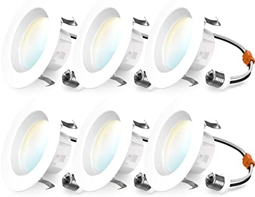 Sunco LED Süllyesztett Világítás A 4-Es, 6-Os Csomag Választható 2700K/3000K/3500K/4000K/5000K 50,000 Óra Élettartam, Szabályozható