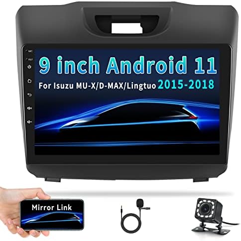 2+32G Android 11 Autó Hifi az Isuzu MU-X/D-MAX/Lingtuo 2015-2018 iOS/Android Tükör Link,9 hüvelykes Érintőképernyő autórádió WiFi GPS Navigáció,Bluetooth