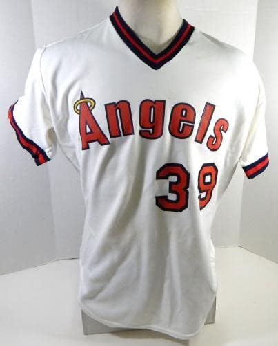 1987 Palm Springs Angyalok 39 Játékban Használt Fehér Jersey 46 DP23994 - Játék Használt MLB Mezek