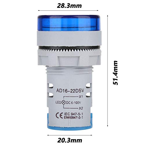 DC Feszültség Kijelző Digitális LED Kijelző Voltmérő 6-100V Feszültség Mérő Monitor Kerek Lámpa Teszter