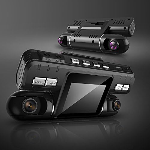 Pruveeo MX2 Kocsi fedélzeti Kamera Kettős Lencse 120 plus 120 Fokos Széles Látószög, Dash Kamera az Autók, Műszerfal Kamera Autó autós