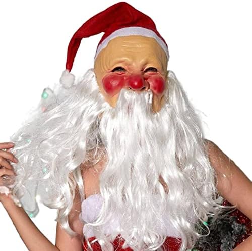 NC Karácsonyi Új Európai, illetve Amerikai Öreg Kapucnis maszk Halloween Nagyapa Latex Fél arcát Csuklya