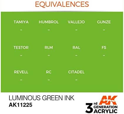 AK Interaktív 3rd Gen Akril Világító Zöld Tinta 17ml