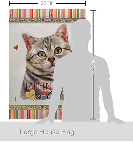 Szellő Dekoráció Szürke Amerikai Rövid Haj Boldogság Ház Zászló-Pack Macska, Cica, Miau Elkényeztetett Mancs Szőrme Pet Természet Farm az