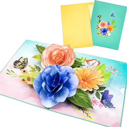 Pop-Up Anyák Napja Kártya Nyíló Virág, Évforduló Kártya, kézzel készített 3D köszönöm Kártyák Anya/Feleség/Nagyi/Nővér/Néni/Nana,