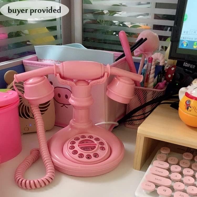 ZYKBB Rózsaszín Rajzfilm Mini Vezetékes Telefon, Vezetékes Telefon, Otthoni Hotel Hálószoba Gyerekeknek