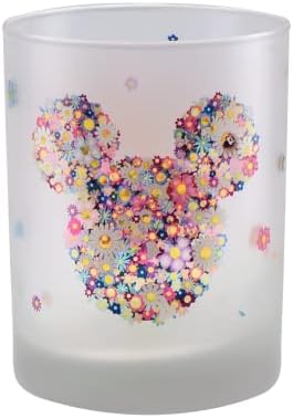 Hivatalosan Engedélyezett Disney Díszített DOF Dupla Régimódi Dobon Szemüveg 13.5-Uncia, Készlet 4 (Mickey/Minnie Virágos Fejét)