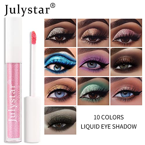 Julystar Polarizált folyékony szem árnyék, kozmetikumok, csillogó monokróm szem árnyék, kozmetikumok (04)