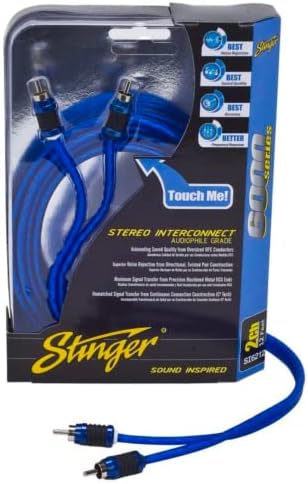 Stinger SI623 3 Méteres 2-Csatornás 6000 Sorozat Audiofil Minőségű RCA Interconnect Kábel, KÉK