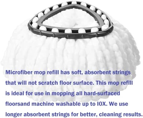 Spin Mop Csere Fejét 6 Pack Mop Utántöltő Kompatibilis Ocedar Háromszög Forgatható Mikroszálas Felmosó Forgatható Mop Utántöltő,Mély,