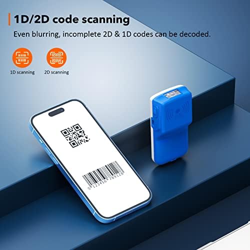 Bluetooth-2D Barcode Scanner,Symcode 2-in-1 Vezetékes & Kompatibilis a Bluetooth Funkció 1D 2D QR-vonalkód Olvasó PDF417 a Data Matrix Maxicode,