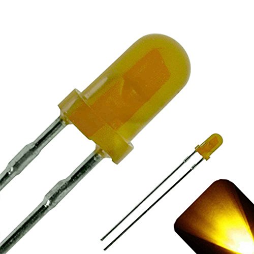3mm Kerek Felső Szórt Sárga/Arany LED - Ultra Fényes (Csomag 250)