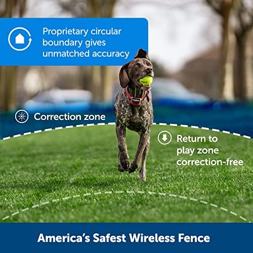 PetSafe Makacs Kutya Marad & Play Vezeték nélküli Pet Kerítés Vevőkészülék Nyakörv, Vízálló, valamint Újratölthető, Hangot ad, majd