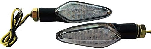 MotorToGo Fekete LED-es Motorkerékpár-indexet, Napszemüveg, Oldalsó Helyzetjelző Mutatók Szemellenző Kompatibilis a Honda CBR600F4i
