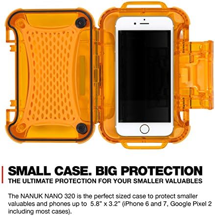 Nanuk 320-0003 Nano Sorozat Vízálló Közepes Nehéz Eset Telefonok, Kamerák, Elektronika(Narancssárga)