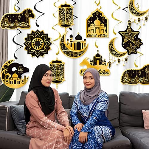 Ramadán Dekorációk, Fólia Plafonról Lógó Kavarog Eid Mubarak Dekoráció, Otthon,10 Db Hold, Csillag Ramadan Party Kellékek