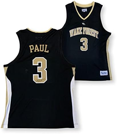 Chris Paul Dedikált Wake Forest Aláírt Kosárlabda Mez Fanatikusok COA - Dedikált Egyetemi Kosárlabda