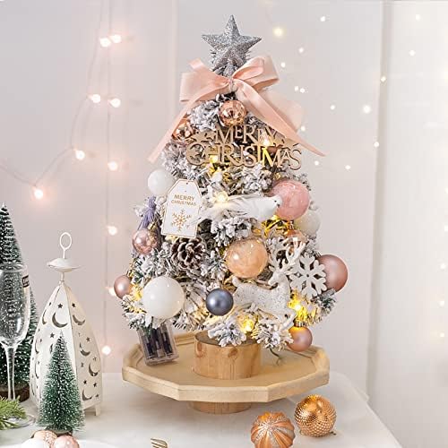MEVIDA Mesterséges Kis karácsonyfa Lámpák,18 hüvelyk Asztali karácsonyfa,Előre világít Özönlöttek Mini karácsonyfa a Karácsony