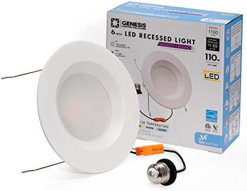 mw 6 Hüvelyk 5 Választható színhőmérséklet LED Beépíthető Utólag Sima Berendezés, 2700/3000/3500/4000/5000K, Szabályozható, 75W