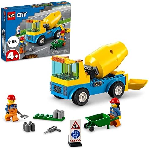 LEGO City Nagy Járművek betonkeverő Kocsi 60325 építőjáték Készlet az Óvodáskorú Gyerekek, Fiúk, Lányok Korosztály 4+ (85 Db)