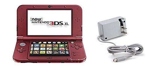 Nintendo Új 3DS XL Csomag (2 Db): Nintendo Új 3DS XL - Piros, valamint Tomee AC Adapter
