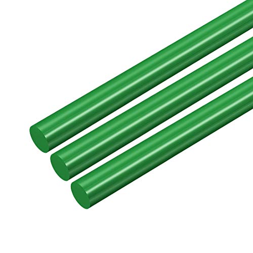 uxcell 3pcs Műanyag Kerek Rod 5/16 hüvelykes Dia 20 hüvelyk Hosszúságú Zöld (POM) Polyoxymethylene Rudak Műszaki Műanyag Kerek