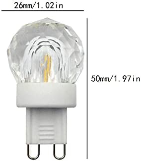 Lxcom Világítás 3 Csomag G9 LED Izzó 2W Szabályozható Globe Crystal LED Izzók 20W azzal Egyenértékű Szabvány G9 Bi-Pin Bázis COB