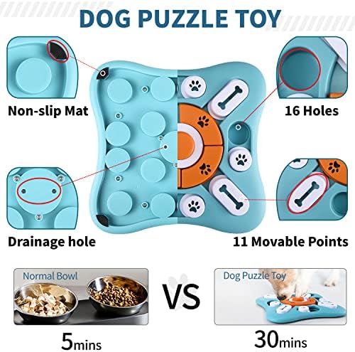 FOXMM Kutya Puzzle Játékok Nagy Közepes Kis Kutyák,Interaktív Kutya Játékok IQ Képzés & Mentális Stimuláló,Kutya Gazdagodás Játékok Vinnyog