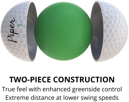 Piper Golf Prémium Golf Golyó a Maximális Távolság pedig Egyenesebb Kép | Hendikep-Tartomány 15+ | USGA Jóváhagyott | 1