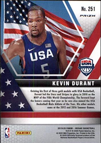 2019-20 Panini Mozaik Zöld 251 Kevin Durant USA Kosárlabda NBA Kosárlabda Trading Card
