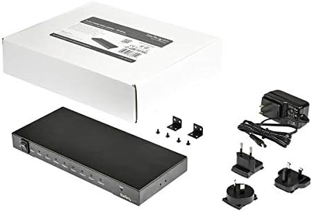 StarTech.com 4K-60hz HDMI Splitter - 8 Port - HDR - Támogatás 7.1 Surround Audio - HDMI Elosztó Erősítő - 2.0 HDMI Splitter (ST128HD20)
