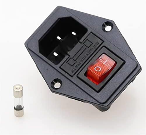 1set 10A 250V Modul Plug Rocker Kapcsoló Férfi Csatlakozóaljzatba 3 Pin IEC320 C14 Kapcsoló Biztosíték (Szín : 4)