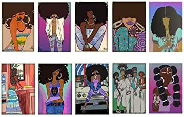 Afro-Amerikai Nők Eredeti Művészeti Üres Üdvözlőlapok Ward Városi Művészeti Stúdió Készlet 10 lap