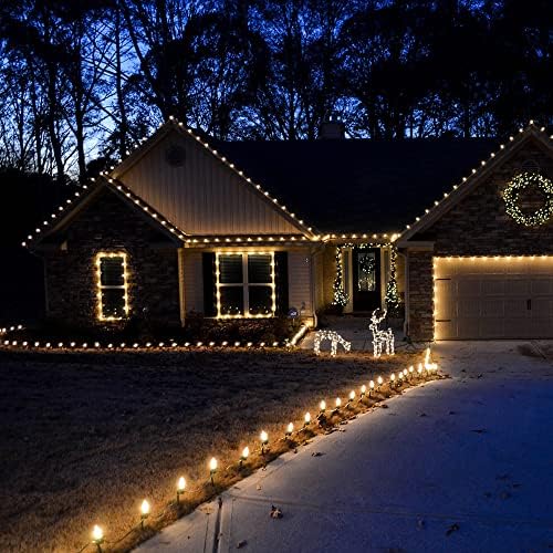 Dazzle Fényes C9 Karácsonyi String Fények, 100 LED 66 FT Vízálló Csatlakoztatható Zöld Tündér Világítás, Karácsonyi Fények Beltéri Kültéri
