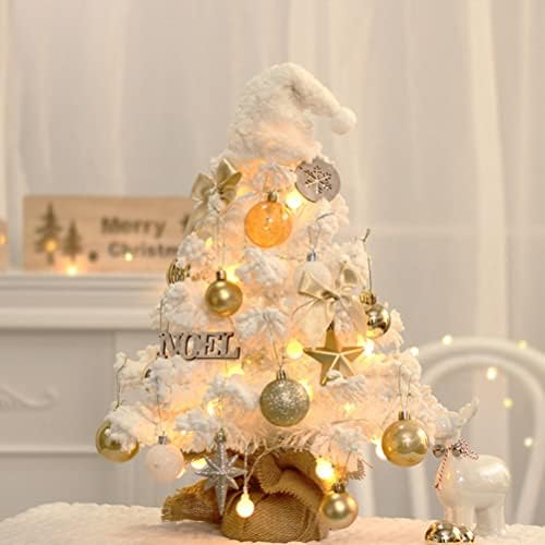 VALICLUD Asztali Led karácsonyfa világít Kis karácsonyfa Díszek Golyó Előre világít Mini Díszített karácsonyfa Karácsonyi Party Otthon,