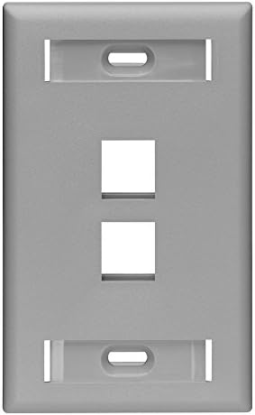 Hai 42080-3GS QuickPort Wallplate w/ ID Ablakban, Egyetlen Banda, 3-Port, Szürke