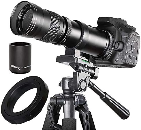 Ultimaxx 420-800mm (840-1600) HD Telefotó Zoom Objektív Canon EOS 90D, 80D 77D, 70D, 5D Mark IV, 6D Mark II, 7D Mark II DSLR Kamerák & Lázadó
