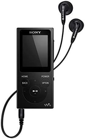 Sony NW-E394 Walkman 8GB Digitális Audio Lejátszó (Fekete), a kemény héjú Esetben (2 Elem)