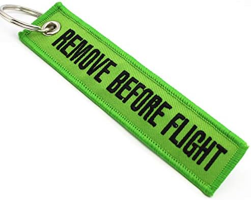 Rotary13B1 - Remove Before Flight Kulcstartó - Lime Zöld