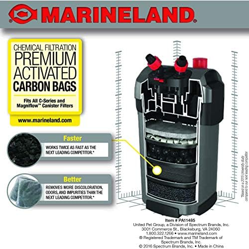 MarineLand Fekete Gyémánt Prémium Minőségű Aktív Szén Táskák, 2/Csomag