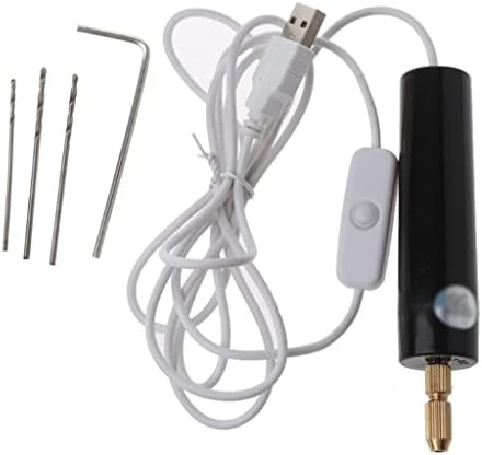 N/A Mini Elektromos Fúró Kézi Ékszer Készítés Fa Kézműves Eszközök, 5V USB Csatlakozó Csavarhúzó Szerszám Készlet