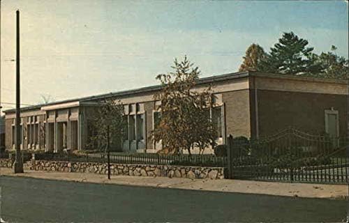 Henderson Megyei Könyvtár Hendersonville, Észak-Karolina, NC Eredeti Régi Képeslap