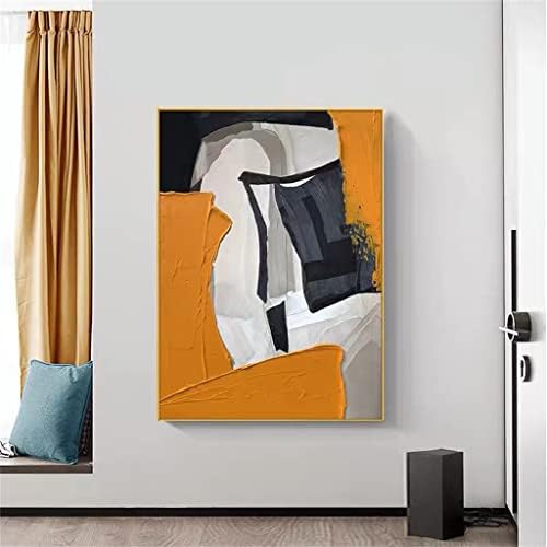 LIRUXUN Orange Abstract Táj Olaj, Vászon Festmény Nappali Absztrakt Művészet Kép lakberendezés Ajándék (Szín : D, Mérete : 90x120cm