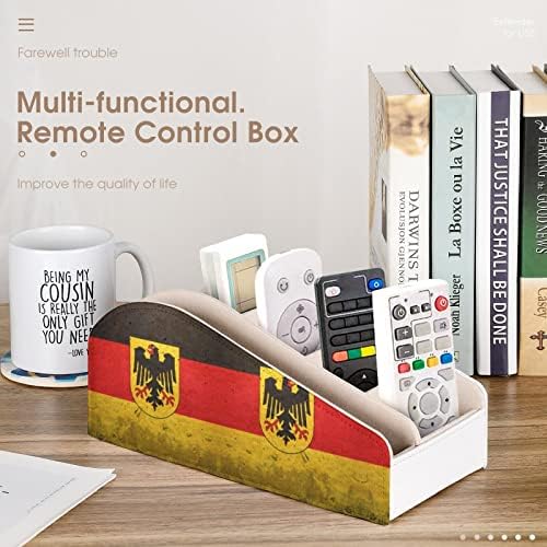 Német Zászlót A német Sas PU Bőr Ellenőrzési Tároló Doboz Multi-Funkcionális Asztali Szervező a TV Távirányító Jogosultjai